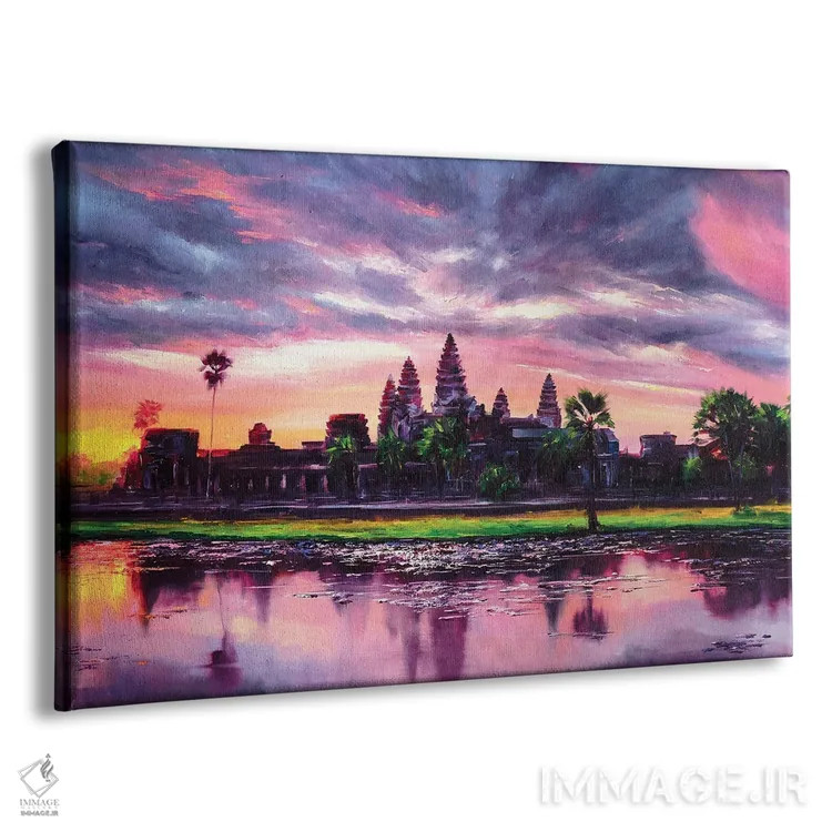 تابلو آنگکور وات (معبد کامبوج) اثر بُژنا فوخس - نمای پرسپکتیو محصول
