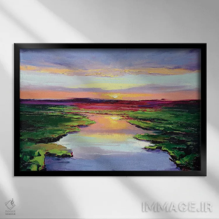 تابلو رنگهای صبحگاهی اثر بُژنا فوخس - نمای قابدار مشکی