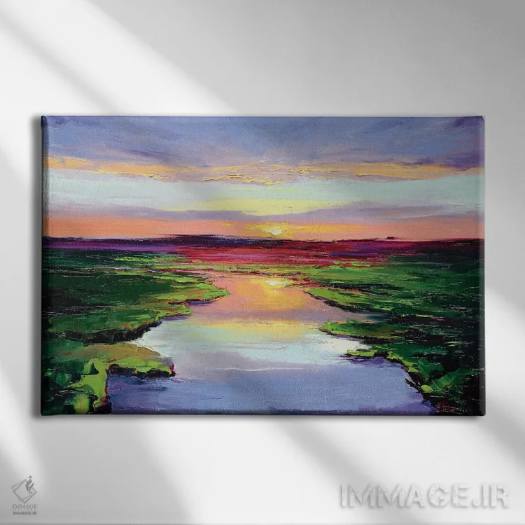 تابلو رنگهای صبحگاهی اثر بُژنا فوخس - نمای روبهرو روی دیوار