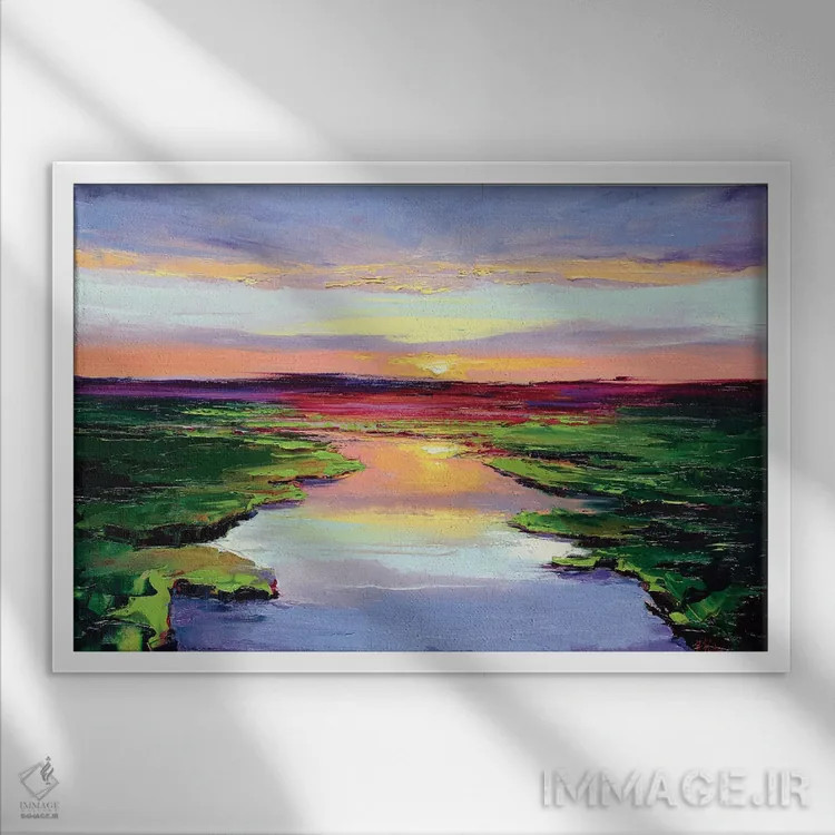 تابلو رنگهای صبحگاهی اثر بُژنا فوخس - نمای قابدار سفید