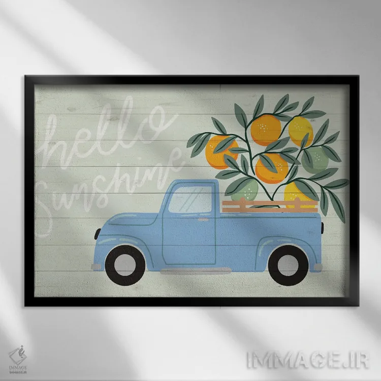 تابلو سلام خورشید ۱ اثر کارولین آلفردز - نمای قابدار مشکی