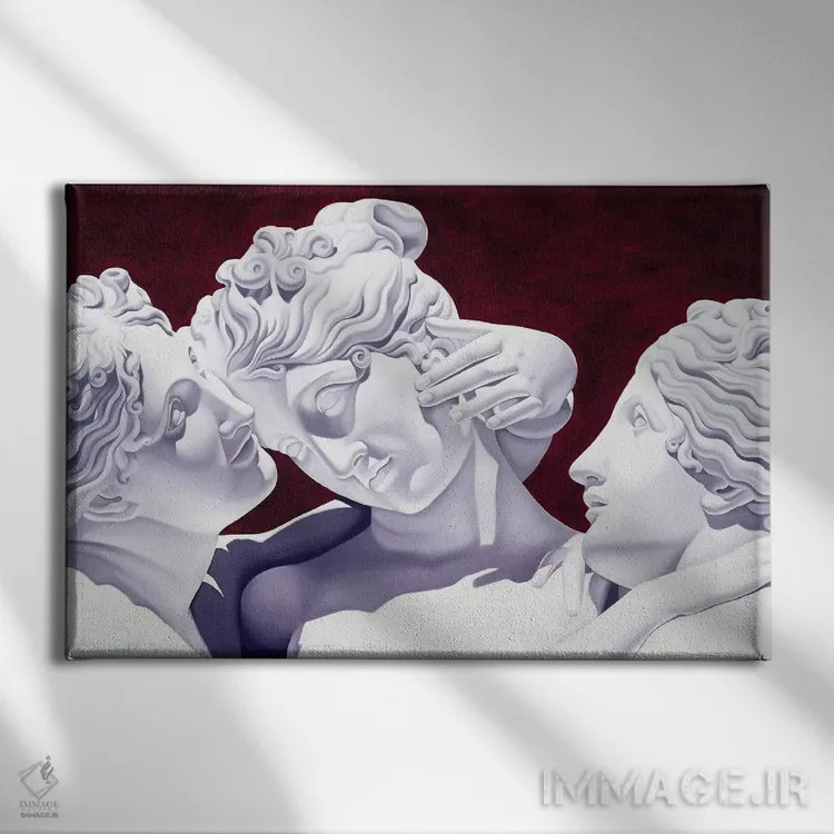 تابلو سه الهه اثر کترین ایبل - نمای روبهرو روی دیوار