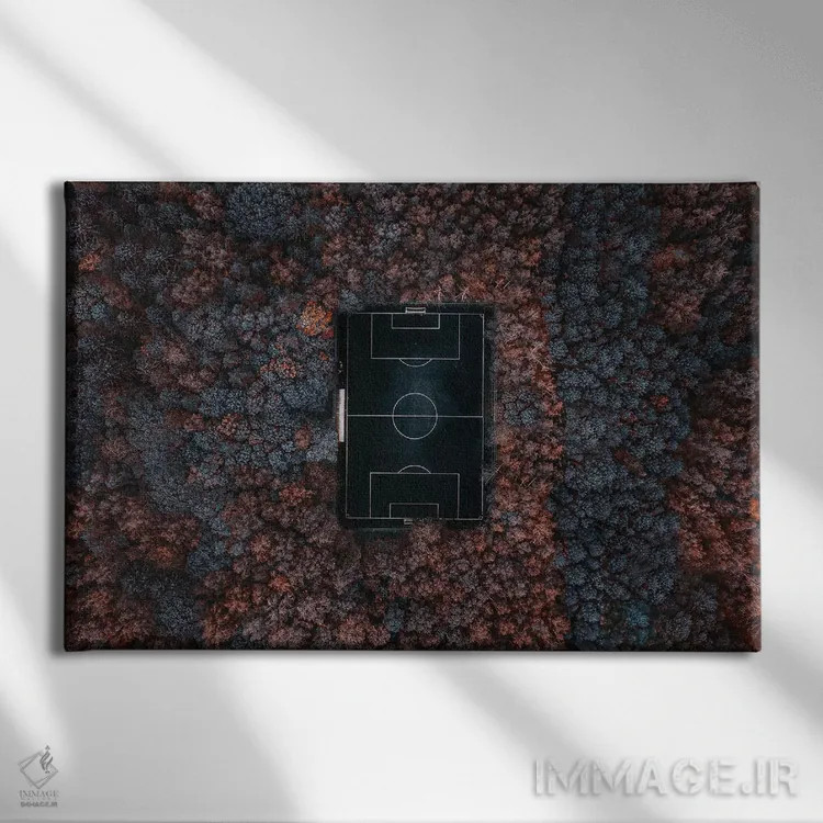 تابلو بازی در جنگل اثر کارمین کیریاکو - نمای روبهرو روی دیوار