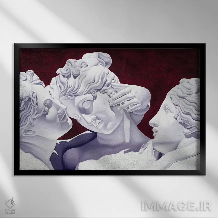 تابلو سه الهه اثر کترین ایبل - نمای قابدار مشکی