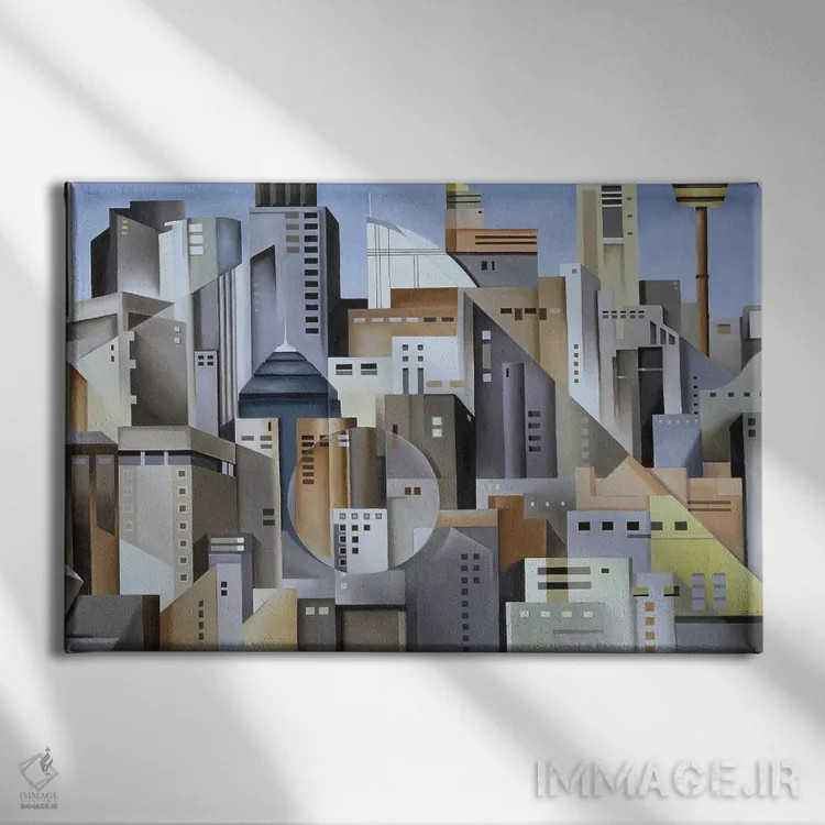 تابلو ترکیببندی رو به شرق اثر کترین ایبل - نمای روبهرو روی دیوار