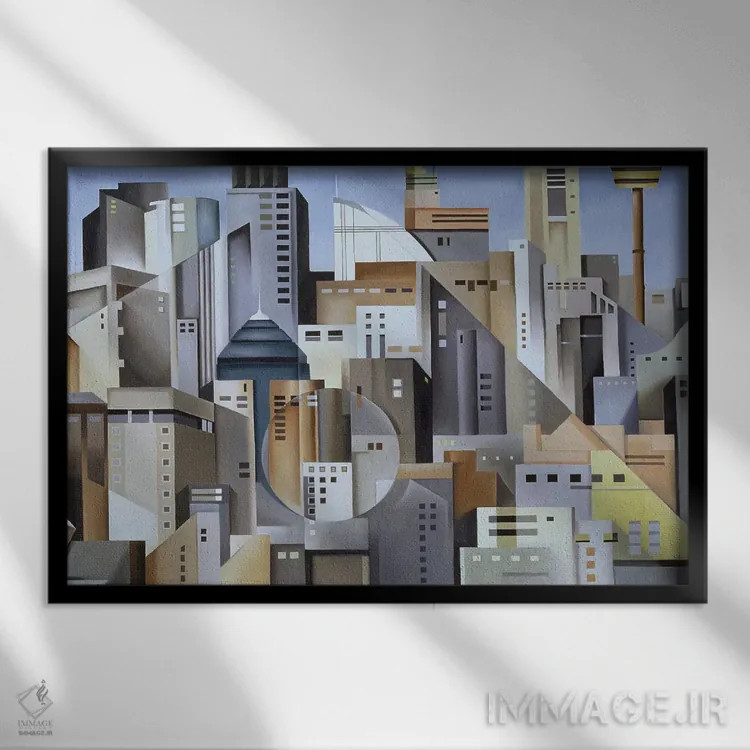 تابلو ترکیببندی رو به شرق اثر کترین ایبل - نمای قابدار مشکی