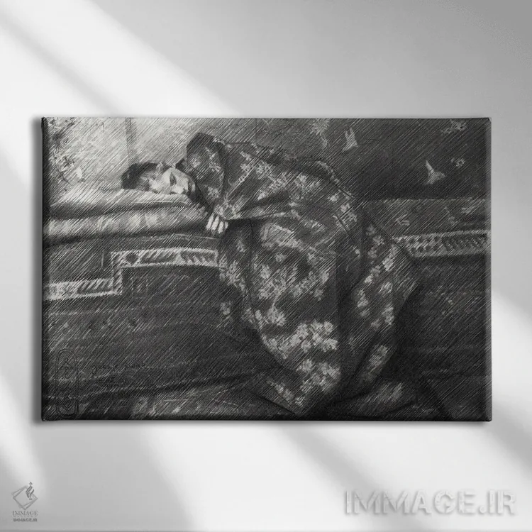تابلو دختر کیمونوپوش اثر کُرنه آکرز - نمای روبهرو روی دیوار