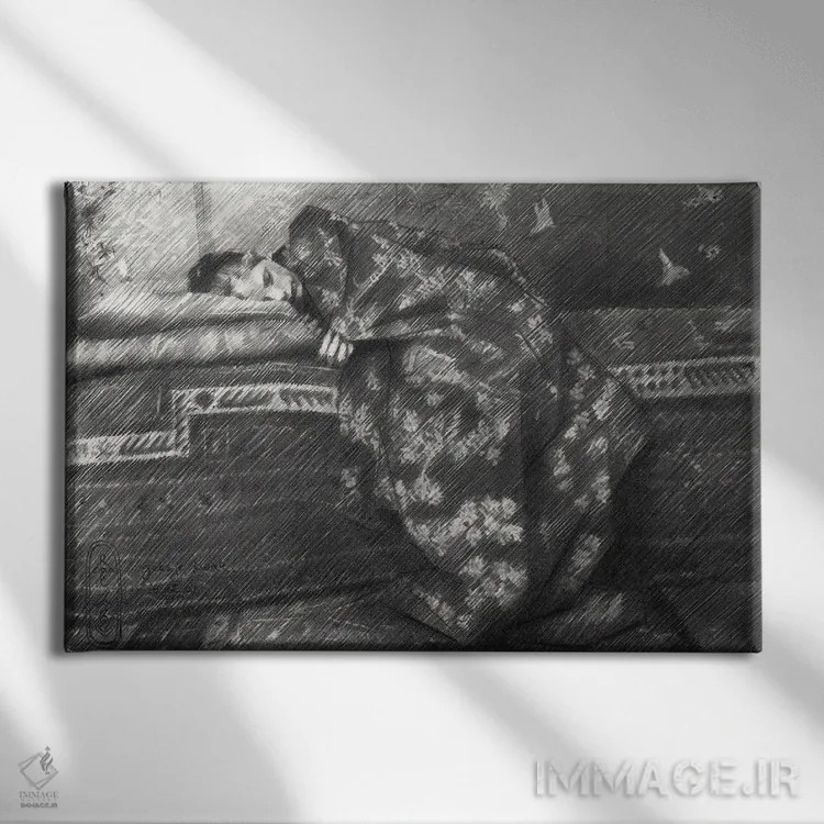 تابلو دختر کیمونوپوش اثر کُرنه آکرز - نمای روبهرو روی دیوار