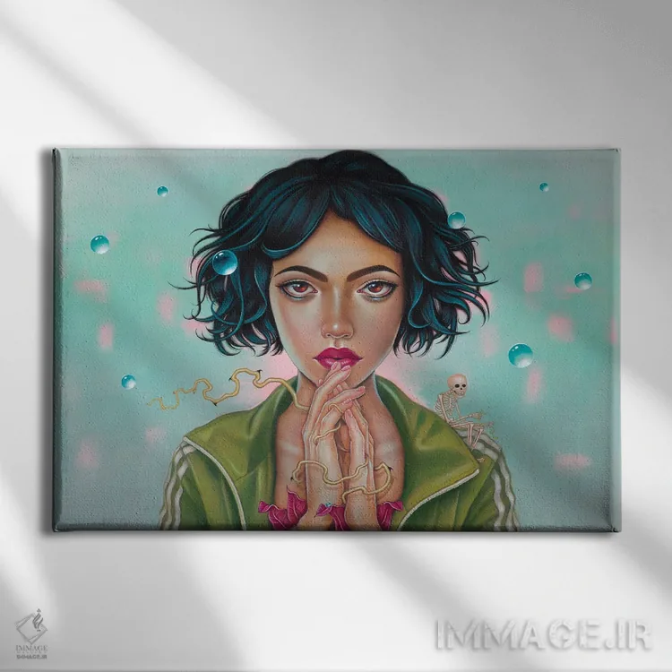تابلو زمزمهها اثر کایا کوپمن - نمای روبهرو روی دیوار
