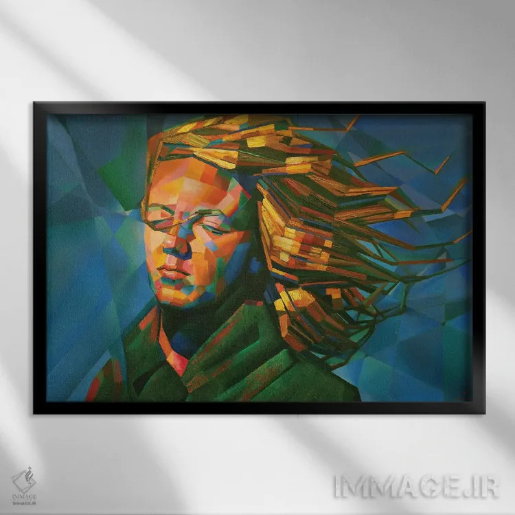 تابلو مرلین مونرو (نام خاص) اثر کُرنه آکرز - نمای قابدار مشکی