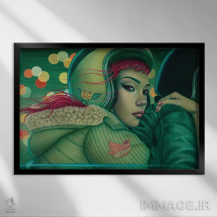 تابلو آسمان توخالی اثر کایا کوپمن - نمای قابدار مشکی