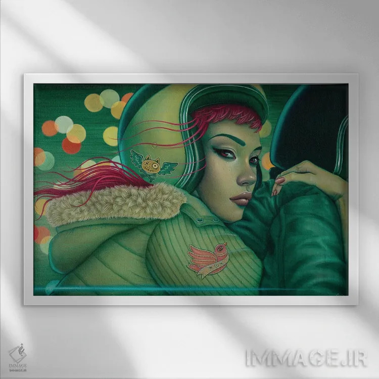 تابلو آسمان توخالی اثر کایا کوپمن - نمای قابدار سفید