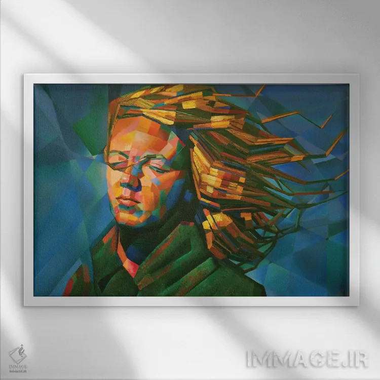 تابلو مرلین مونرو (نام خاص) اثر کُرنه آکرز - نمای قابدار سفید