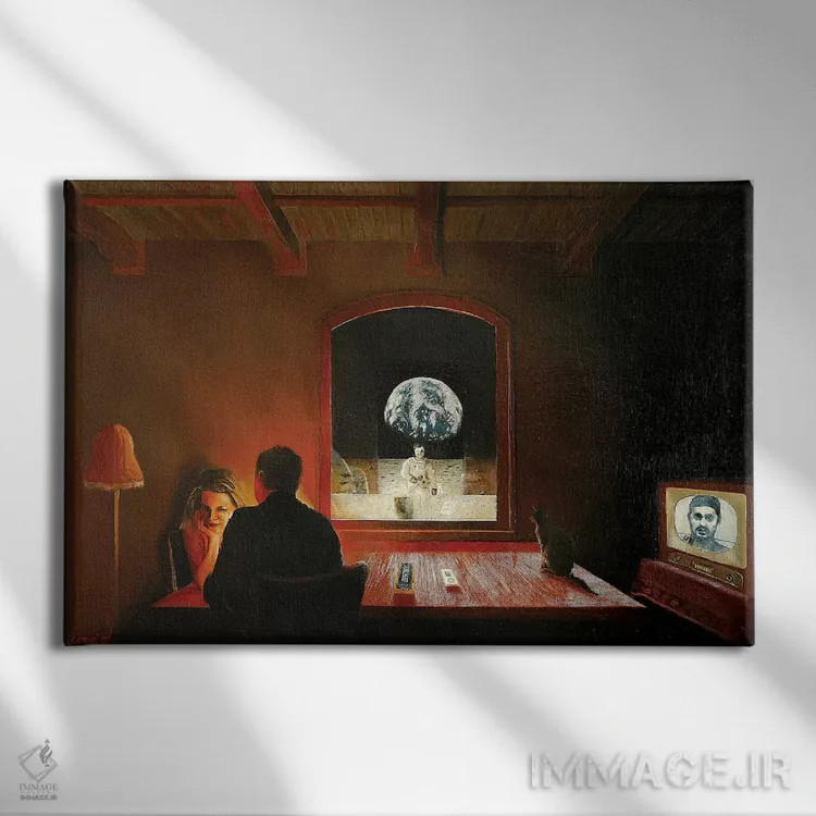 تابلو راز دهه ۵۰ اثر کُرنه آکرز - نمای روبهرو روی دیوار