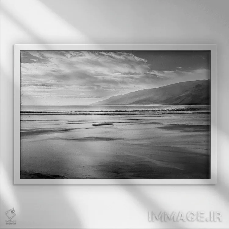 تابلو تفکر در رویاها اثر مایک کالاسیبتا - نمای قابدار سفید