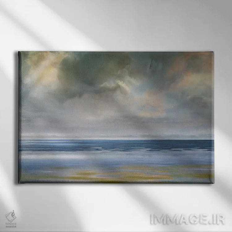 تابلو بازتاب نور اثر مایک کالاسیبتا - نمای روبهرو روی دیوار