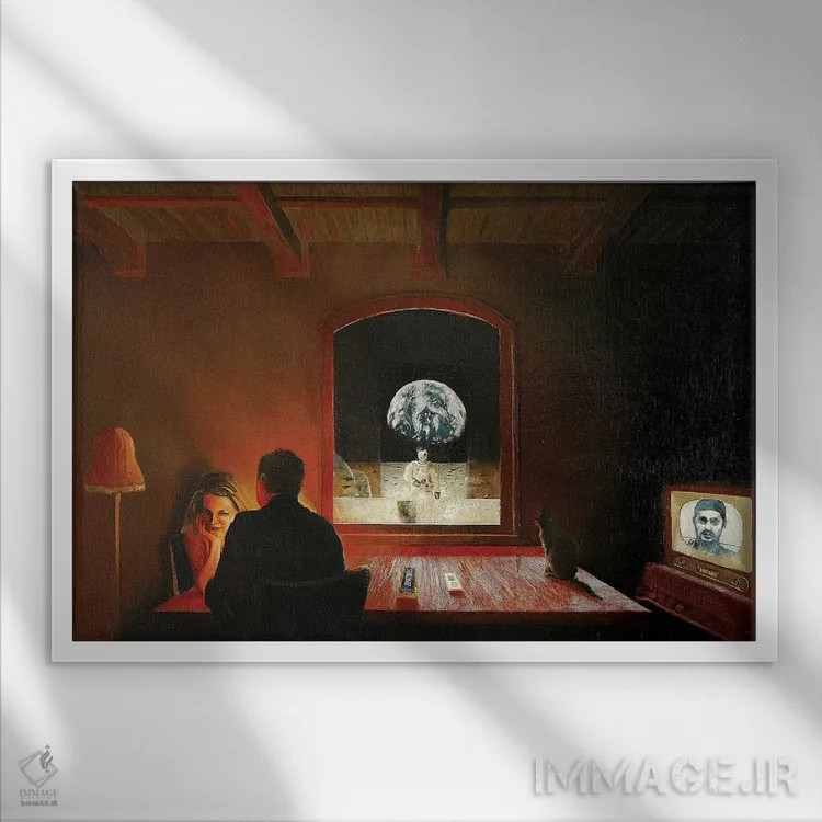 تابلو راز دهه ۵۰ اثر کُرنه آکرز - نمای قابدار سفید