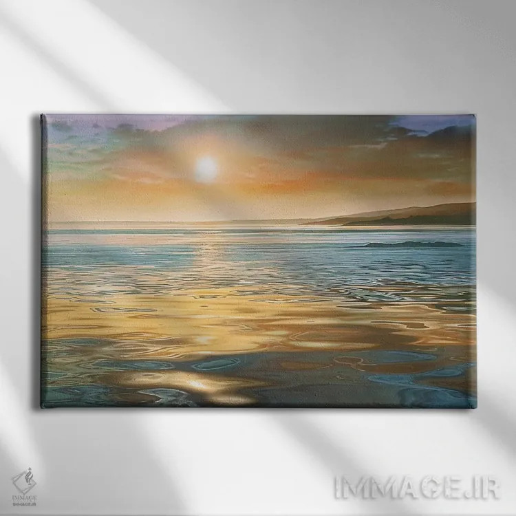 تابلو آرامش غروب اثر مایک کالاسیبتا - نمای روبهرو روی دیوار