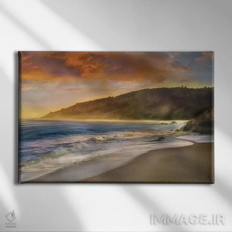 تابلو خورشید مالیبو اثر مایک کالاسیبتا - نمای روبهرو روی دیوار