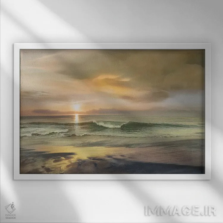 تابلو مونتری (شهر ساحلی آمریکا) اثر مایک کالاسیبتا - نمای قابدار سفید