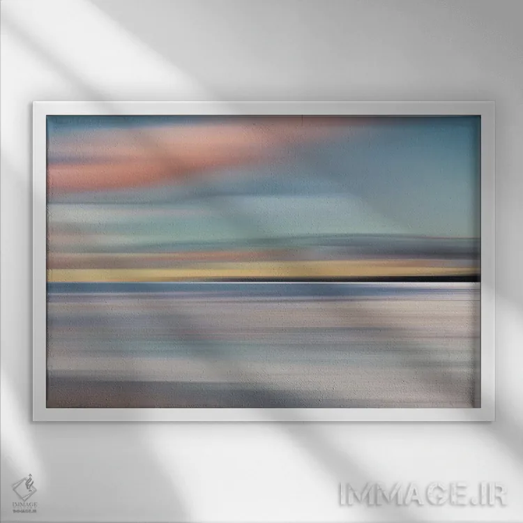 تابلو گرگومیش عسلی اثر مایک کالاسیبتا - نمای قابدار سفید