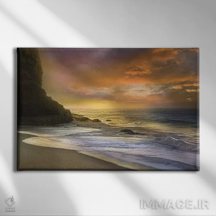 تابلو آتش صبحگاهی اثر مایک کالاسیبتا - نمای روبهرو روی دیوار