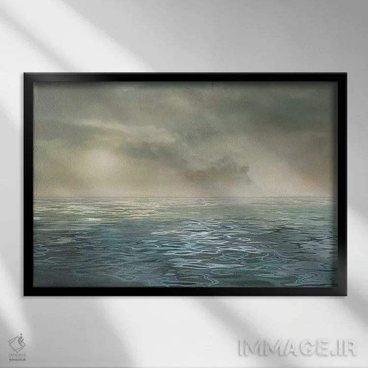 تابلو صبح مهآلود اثر مایک کالاسیبتا - نمای قابدار مشکی