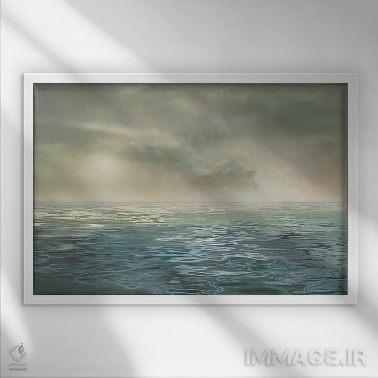 تابلو صبح مهآلود اثر مایک کالاسیبتا - نمای قابدار سفید