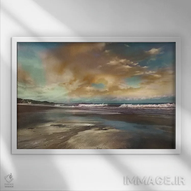 تابلو انعکاس اثر مایک کالاسیبتا - نمای قابدار سفید