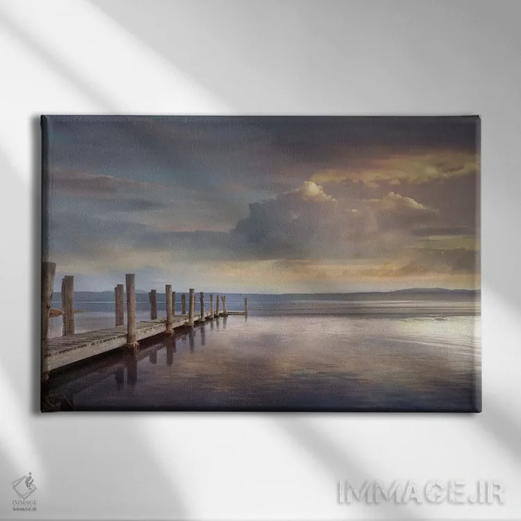 تابلو بازتاب عصرگاهی اثر مایک کالاسیبتا - نمای روبهرو روی دیوار