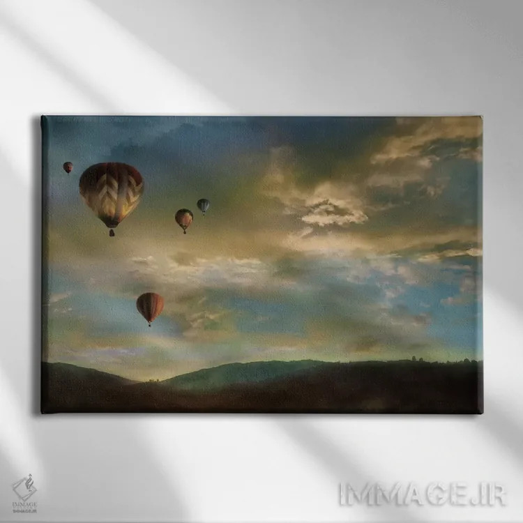 تابلو قرار در غروب خورشید اثر مایک کالاسیبتا - نمای روبهرو روی دیوار