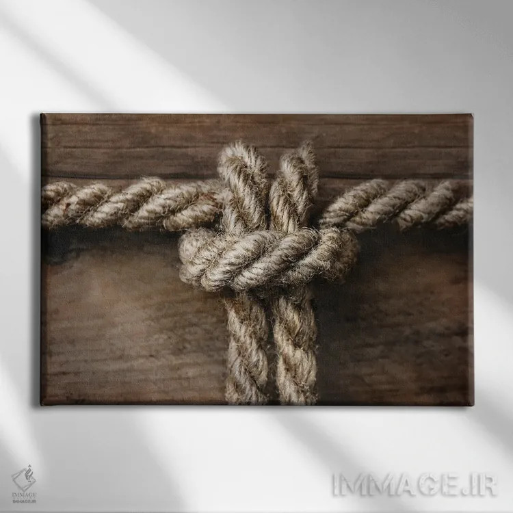 تابلو گره طناب II اثر مایک کالاسیبتا - نمای روبهرو روی دیوار