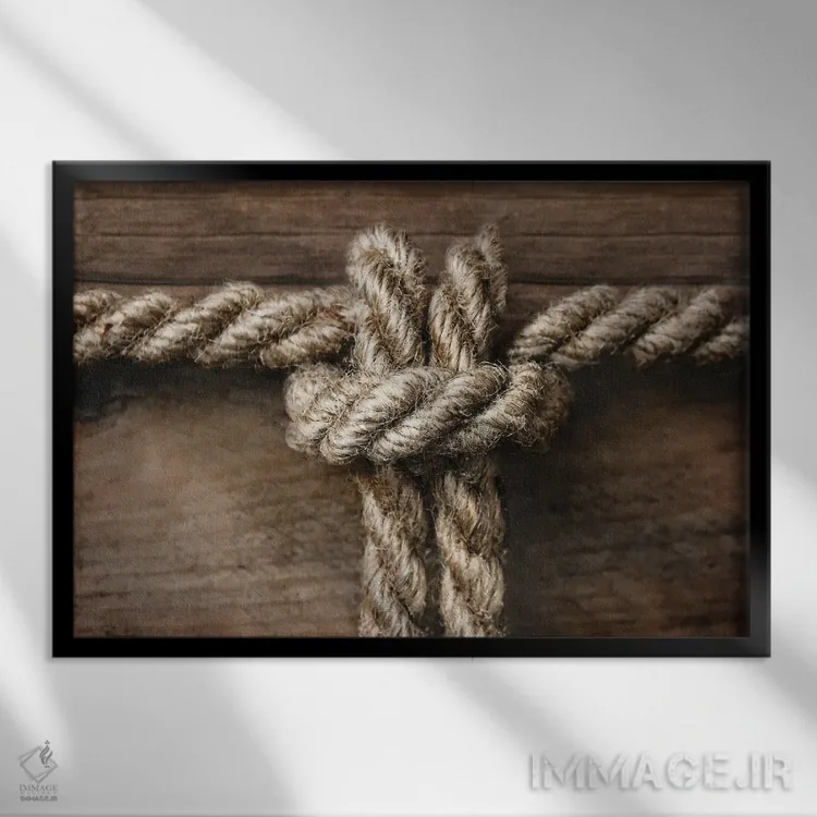 تابلو گره طناب II اثر مایک کالاسیبتا - نمای قابدار مشکی