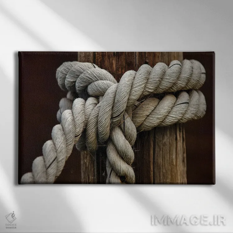 تابلو گره طناب III اثر مایک کالاسیبتا - نمای روبهرو روی دیوار