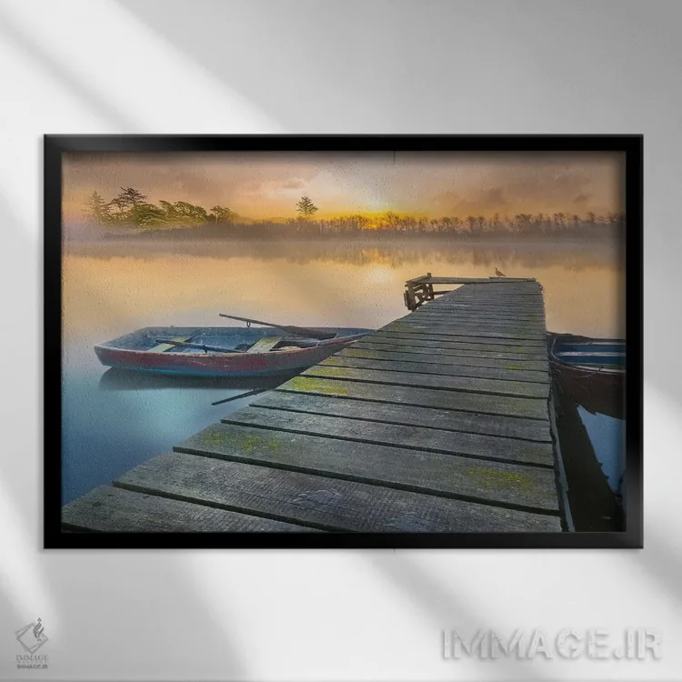 تابلو اسکلهٔ فرسوده اثر مایک کالاسیبتا - نمای قابدار مشکی