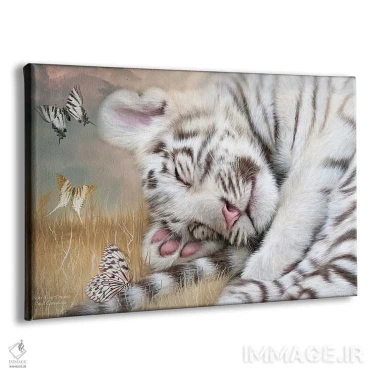 تابلو رویاهای ببر سفید اثر کارول کاوالاریس - نمای پرسپکتیو محصول