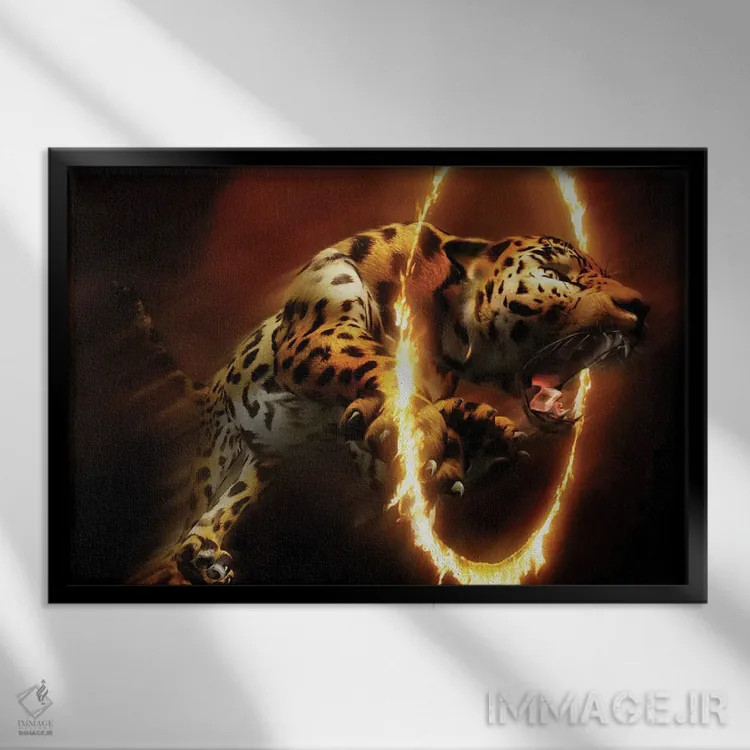 تابلو حریق مهارناپذیر اثر کارول کاوالاریس - نمای قابدار مشکی