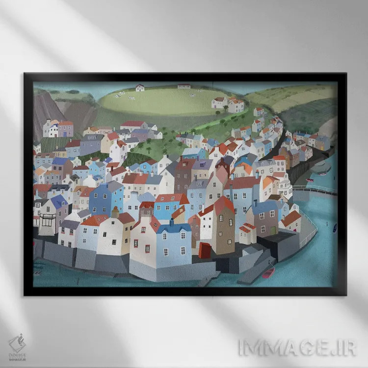 تابلو استیث (قسمت دوم) اثر کارلا دالی - نمای قابدار مشکی