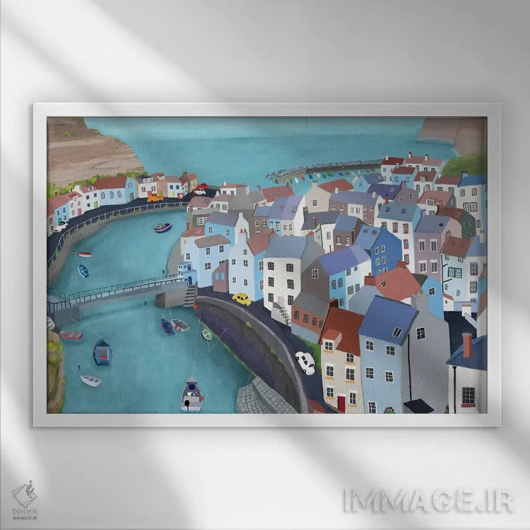 تابلو استیث (قسمت اول) اثر کارلا دالی - نمای قابدار سفید