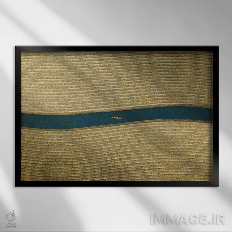 تابلو مزرعهٔ طلایی اثر آندریا کاروزو - نمای قابدار مشکی