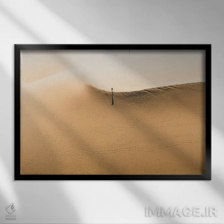 تابلو کاوشگر شن اثر آندریا کاروزو - نمای قابدار مشکی