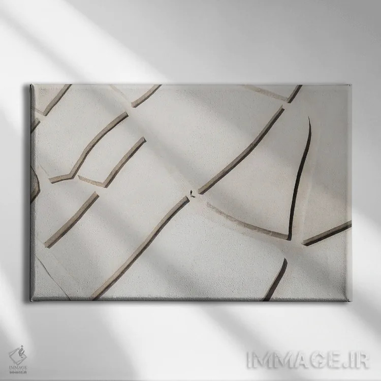 تابلو آهک سفید اثر آندریا کاروزو - نمای روبهرو روی دیوار