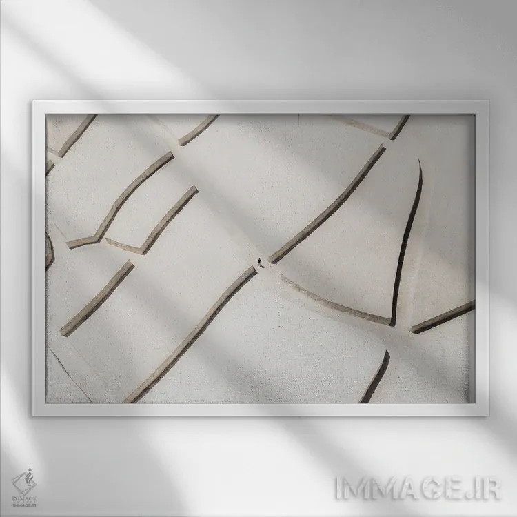 تابلو آهک سفید اثر آندریا کاروزو - نمای قابدار سفید