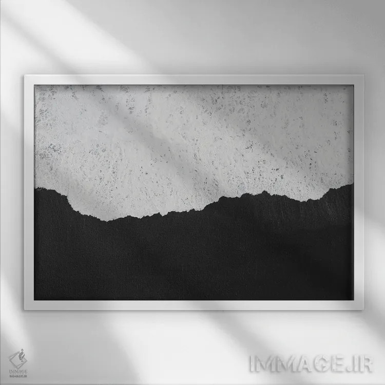 تابلو موس سفید اثر آندریا کاروزو - نمای قابدار سفید