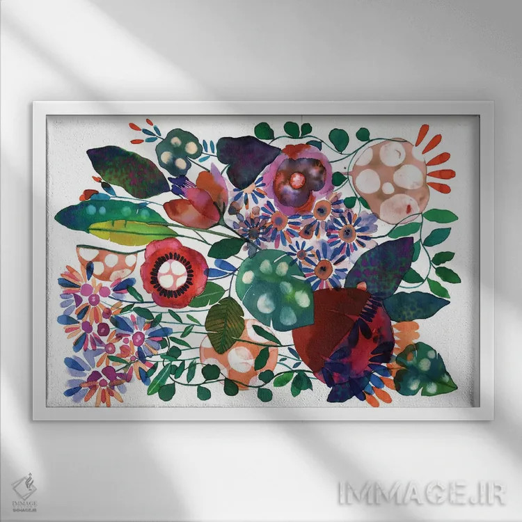 تابلو آبرنگها (قسمت چهارم) اثر کایِنا بلانکا - نمای قابدار سفید