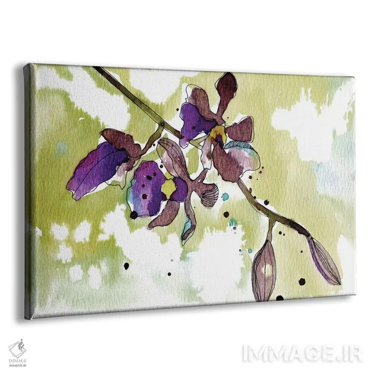 تابلو ارکیدههای بنفش اثر کایِنا بلانکا - نمای پرسپکتیو محصول