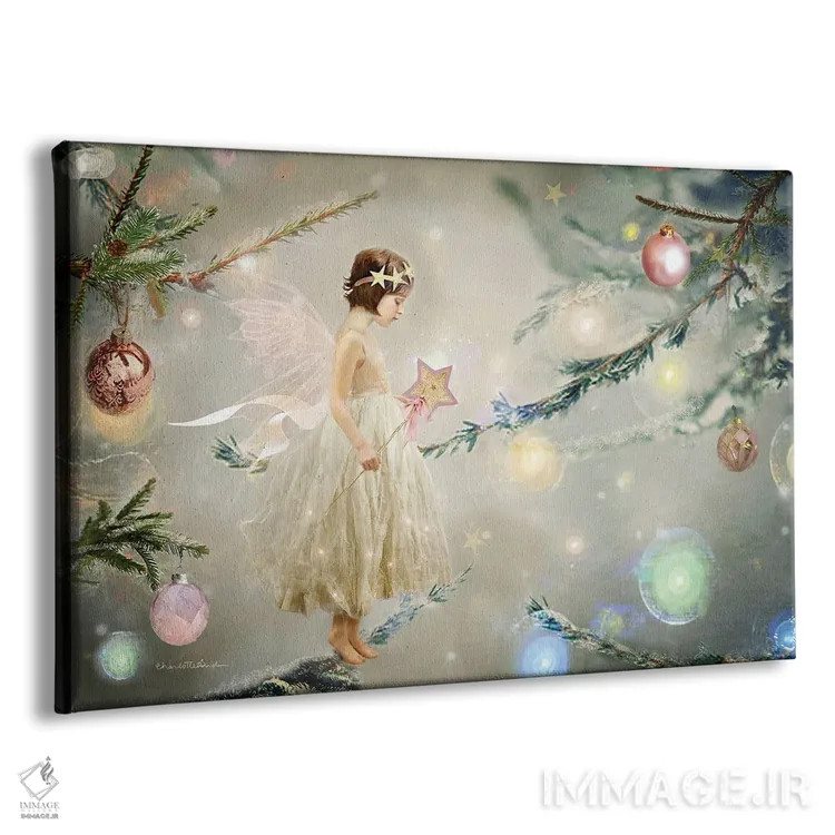 تابلو فرشتهٔ درخت کریسمس اثر شارلوت بیرد - نمای پرسپکتیو محصول