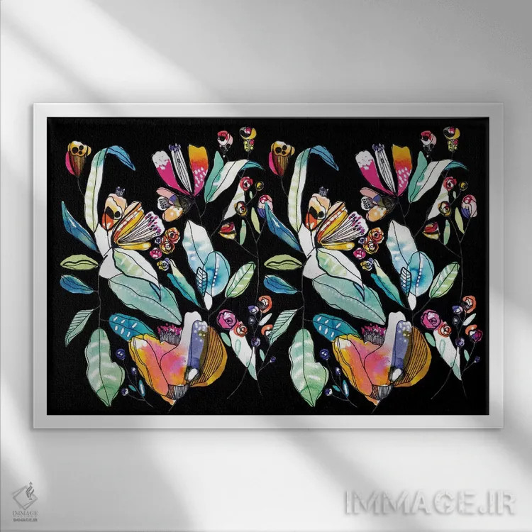 تابلو وحشی اثر کایِنا بلانکا - نمای قابدار سفید