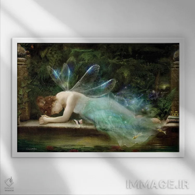 تابلو روز شدن اثر شارلوت بیرد - نمای قابدار سفید