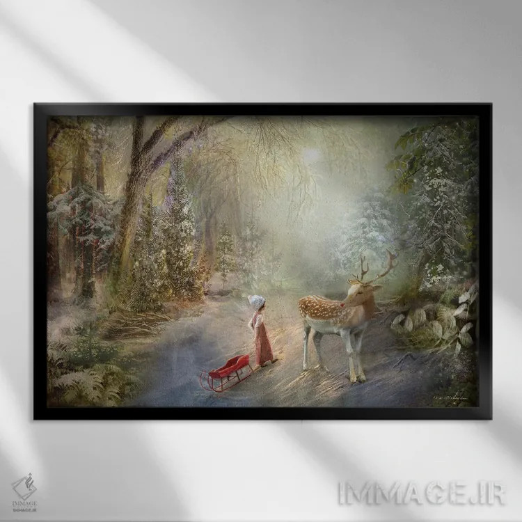 تابلو رودولف یک دوست میسازد اثر شارلوت بیرد - نمای قابدار مشکی